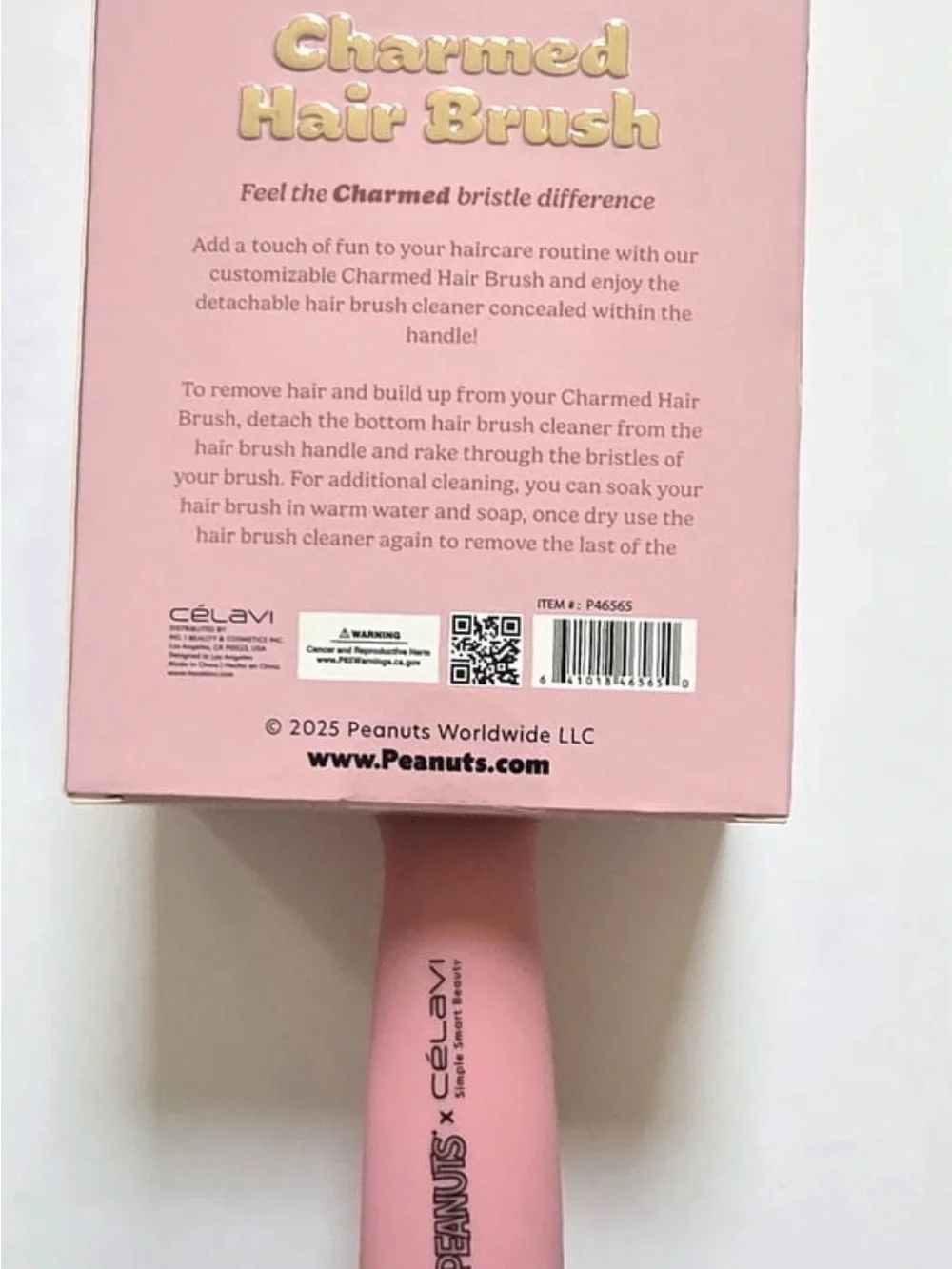Peanuts Snoopy Removeable Charms + Detachable Hair Brush Cleaner